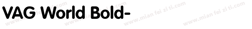 VAG World Bold字体转换